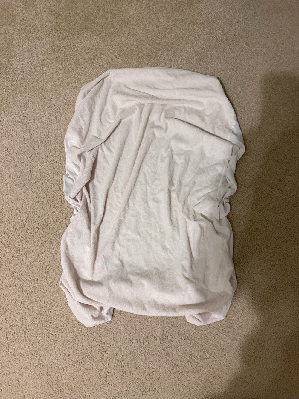 Sure Guard fitted crib sheet mattress protector toddler bed white terry cloth